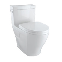 TOTO Aimes® One-Piece Toilet, 1.28GPF, Elongated Bowl - WASHLET®+ Connection - Colonial White