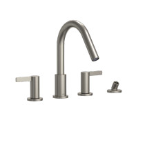 TOTO GF Four-hole Roman Tub Filler Trim - Lever Handles - Brushed Nickel