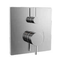 TOTO Pressure Balance Valve with Diverter Trim - Square - Polished Chrome