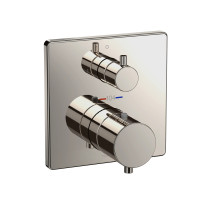 TOTO Thermostatic Mixing Valve with Two-way Diverter Trim - Square - Polished Nickel