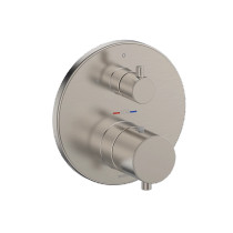 TOTO Thermostatic Mixing Valve with Two-way Diverter Trim - Round - Brushed Nickel