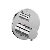 TOTO Thermostatic Mixing Valve with Volume Control Trim - Round - Polished Chrome