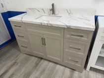 Royal Pearl 48 inch Linen Beige  Single Sink Bathroom Vanity * New Model