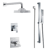 Delta TempAssure 17T Series Thermostatic Shower System with Integrated Volume Control, Shower Head, and Hand Shower - Includes Rough-In Valves - Chrome