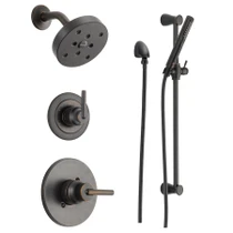 Delta Monitor 14 Series Single Function Pressure Balanced Shower System with Shower Head, and Hand Shower - Includes Rough-In Valves - Venetian Bronze