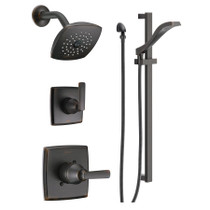 Delta Monitor 14 Series Single Function Pressure Balanced Shower System with Shower Head, and Hand Shower - Includes Rough-In Valves - Venetian Bronze