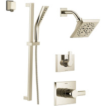 Delta Monitor 14 Series Single Function Pressure Balanced Shower System with Shower Head, and Hand Shower - Includes Rough-In Valves - Brilliance Polished Nickel