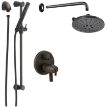 Delta Trinsic Thermostatic Shower System with Shower Head and Shower Arm - Includes Rough-In - Venetian Bronze