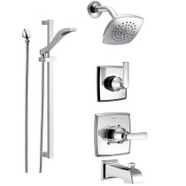 Delta Monitor 14 Series Single Function Pressure Balanced Tub and Shower System - Includes Rough-In Valves - Chrome