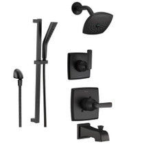 Delta Monitor 14 Series Single Function Pressure Balanced Tub and Shower System - Includes Rough-In Valves - Matte Black