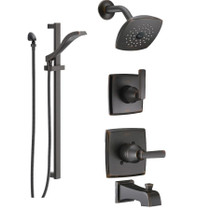 Delta Monitor 14 Series Single Function Pressure Balanced Tub and Shower System - Includes Rough-In Valves -  Venetian Bronze