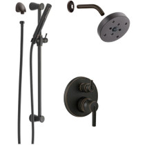 Delta Trinsic Pressure Balanced Shower System with Shower Head, Shower Arm and Hand Shower - Includes Rough-In - Venetian Bronze