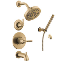 Delta Saylor Monitor 14 Series Single Function Pressure Balanced Tub and Shower System with Shower Head and Hand Shower - Includes Rough-In Valves - Champagne Bronze