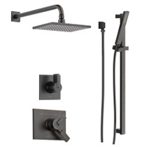 Delta Monitor 17 Series Dual Function Pressure Balanced Shower System with Integrated Volume Control, Shower Head, and Hand Shower - Includes Rough-In Valves - Venetian Bronze