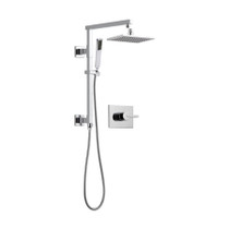 Delta Vero Pressure Balanced Shower System with Shower Head, Hand Shower, Slide Bar, Hose, and Valve Trim - Chrome