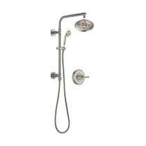 Delta Cassidy Pressure Balanced Shower System with Shower Head, Hand Shower, Slide Bar, Hose, and Valve Trim - Brilliance Stainless