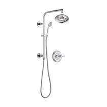 Delta Cassidy Pressure Balanced Shower System with Shower Head, Hand Shower, Slide Bar, Hose, and Valve Trim - Chrome