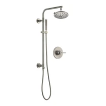 Delta Trinsic Pressure Balanced Shower System with Shower Head, Hand Shower, Slide Bar, Hose, and Valve Trim - Brilliance Stainless