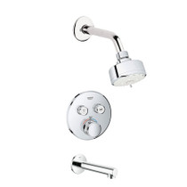 Grohe Grohtherm Thermostatic Tub and Shower Package with 1.75 GPM Multi Function Shower Head - Valve Included