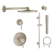 Grohe SmartControl Shower System with Hand Shower, Shower Head, Hand Shower Hose, Wall Supply Elbow, Slide Bar, Valve Trim, Diverter Trim, and Shower Valves