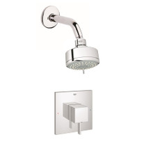 Grohe Eurocube Pressure Balanced Shower Package with Multi-Function Shower Head - Rough-In Valve Included