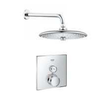 Grohe SmartControl Shower System with Shower Head, Shower Arm, Valve Trim, and Rough In