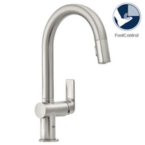 Grohe Defined Pull-Down Kitchen Faucet and Foot Control Adapter Kit Combo with 2-Function Toggle Sprayer