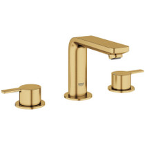 Grohe Lineare 1.2 GPM Widespread Bathroom Faucet with StarLight, Aquaglide, and QuickFix Technologies - Includes Pop-Up Drain Assembly