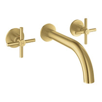 Grohe Atrio New 1.2 GPM Wall Mounted Widespread Bathroom Faucet - Less Handles