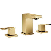 Grohe Eurocube 1.2 GPM Widespread Bathroom Faucet with StarLight, EcoJoy, and QuickFix Technologies - Includes Pop-Up Drain Assembly
