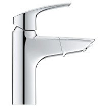 Grohe Eurosmart 1.2 GPM Deck Mounted Single Hole M-Size Bathroom Faucet with Drain Assembly and Pull-Out