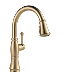 Delta Cassidy Single Handle Pull-Down Kitchen Faucet in Lumicoat® Champagne Bronze