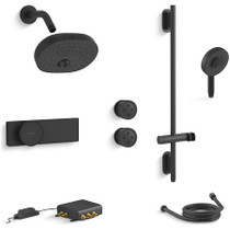 Kohler Statement Electronic, Thermostatic Shower System with Shower Head, Hand Shower, Slide Bar, Bodysprays, Shower Arm, Hose, and Valve Trim
