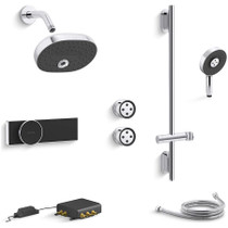 Kohler Statement Electronic, Thermostatic Shower System with Shower Head, Hand Shower, Slide Bar, Bodysprays, Shower Arm, Hose, and Valve Trim