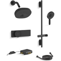 Kohler Statement Electronic, Thermostatic Shower System with Shower Head, Hand Shower, Slide Bar, Shower Arm, Hose, and Valve Trim
