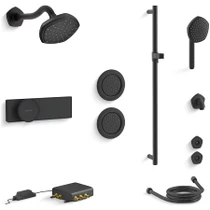Kohler Occasion Electronic, Thermostatic Shower System with Shower Head, Hand Shower, Slide Bar, Bodysprays, Shower Arm, Hose, and Valve Trim