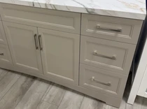 Royal Pearl Collection 36 inch Beige  Bathroom Vanity Left Offset