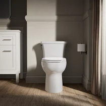 Kohler  Highline® One-piece elongated toilet, 1.28 gpf Ada White