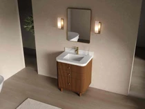 Royal Aries 30 inch Bathroom Vanity  Solid Teak Fluted Design