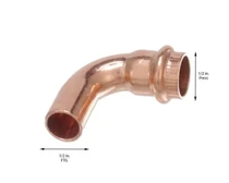 Pack of 10 Copper ½ Inch Press 90-Degree Street Elbows for Plumbing Connections