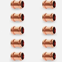Pro- Press 1/2 inch Press Copper Coupling with Stop for 50 PC