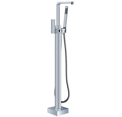 Sussex collection modern chrome floor mount bathtub filler