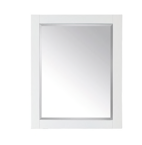 Royal series 24 inch white wooden framed bathroom mirror