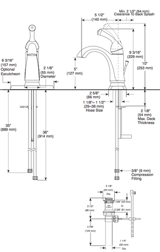 Delta Haywood Single Handle Centerset Faucet in Chrome