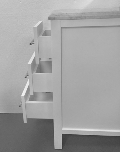 Royal Kennedy 12-Inch Side Linen Cabinet with Marble Top