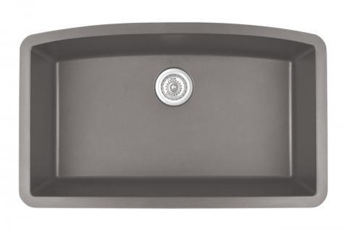 Karran Extra Large Single Bowl Undermount Kitchen Sink Concrete Finish 32-1/2" x 19-1/2"