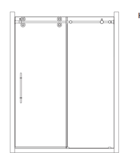 Fleurco Kenetik KT In-Line 45-47” W x 79” H Shower Enclosure