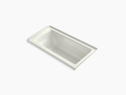 Kohler Archer® 60" x 30" alcove bath with integral flange and right-hand drain in Dune