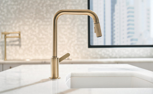 Pacific Plumbing Supply Company  Brizo Litze®: Drawer Pull in Luxe Gold