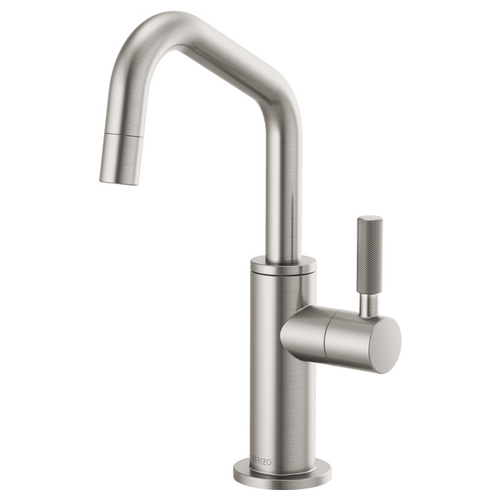 Brizo LITZE® Beverage Faucet with Angled Spout and Knurled Handle in Stainless